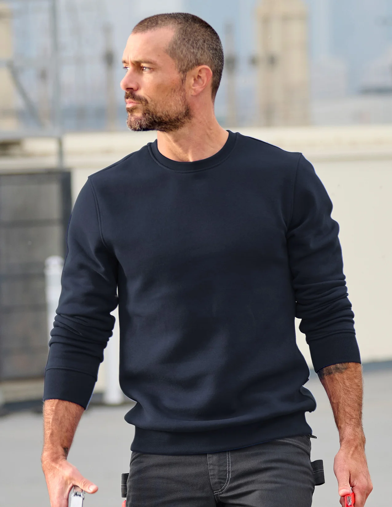Cotton Poly Crew Neck Sweatshirt - Image 14