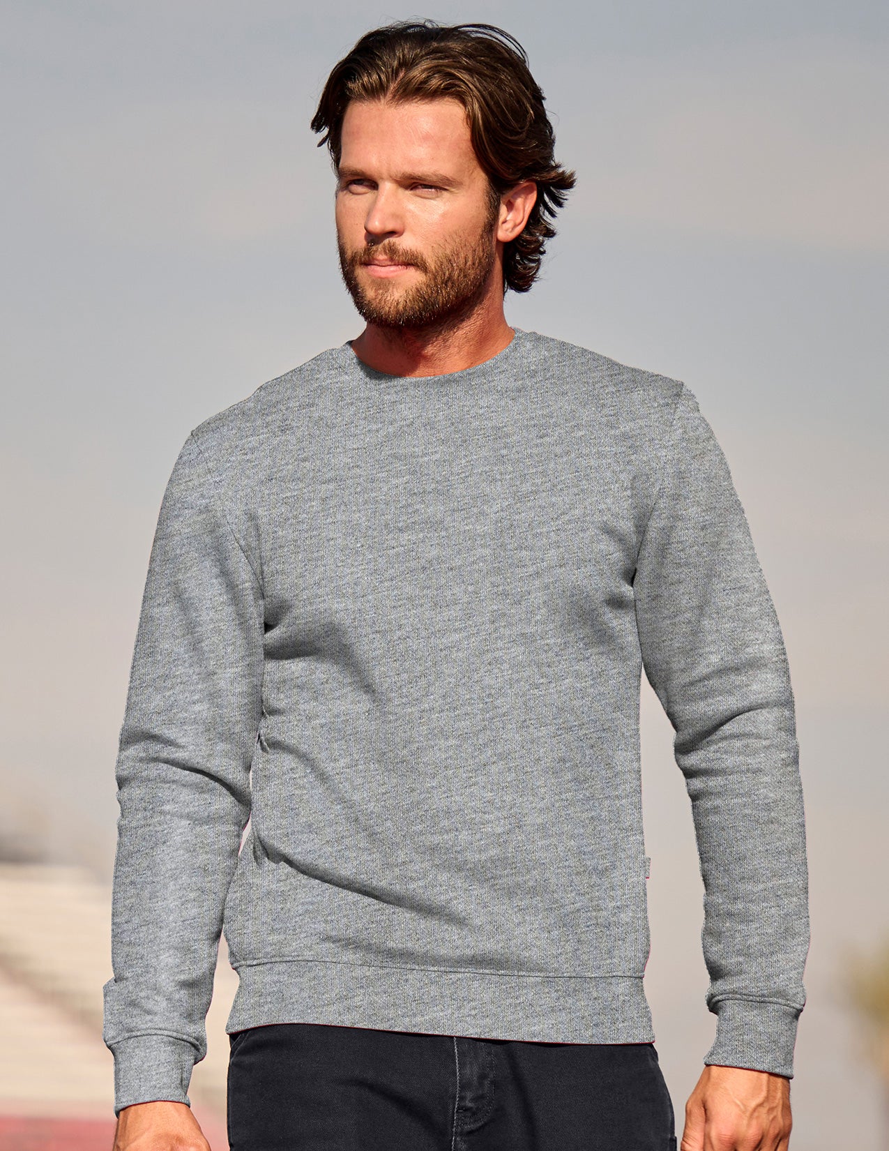 Cotton Poly Crew Neck Sweatshirt - Image 6