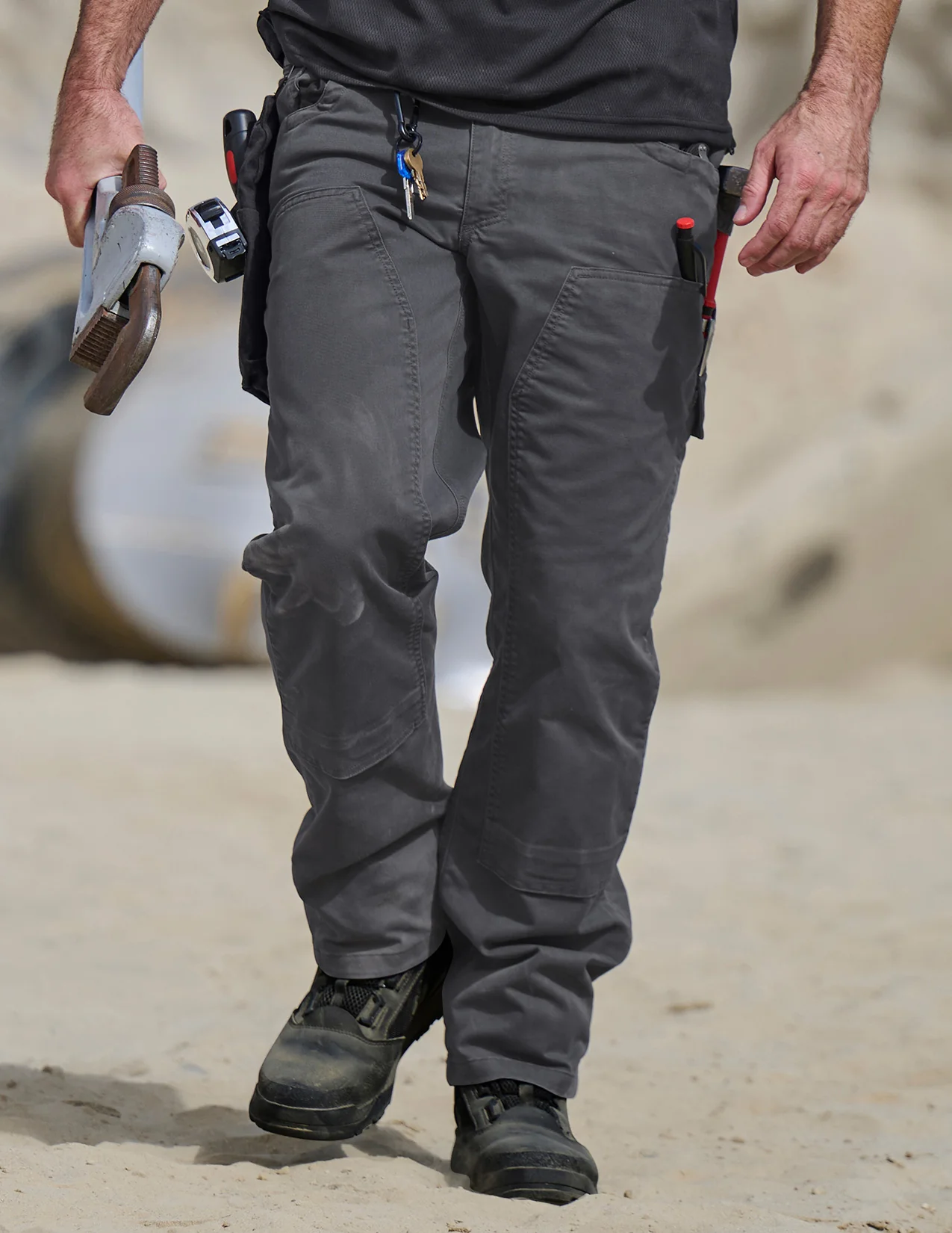 Double Front Twill Cargo Work Pants e.s.e:pic - Image 8