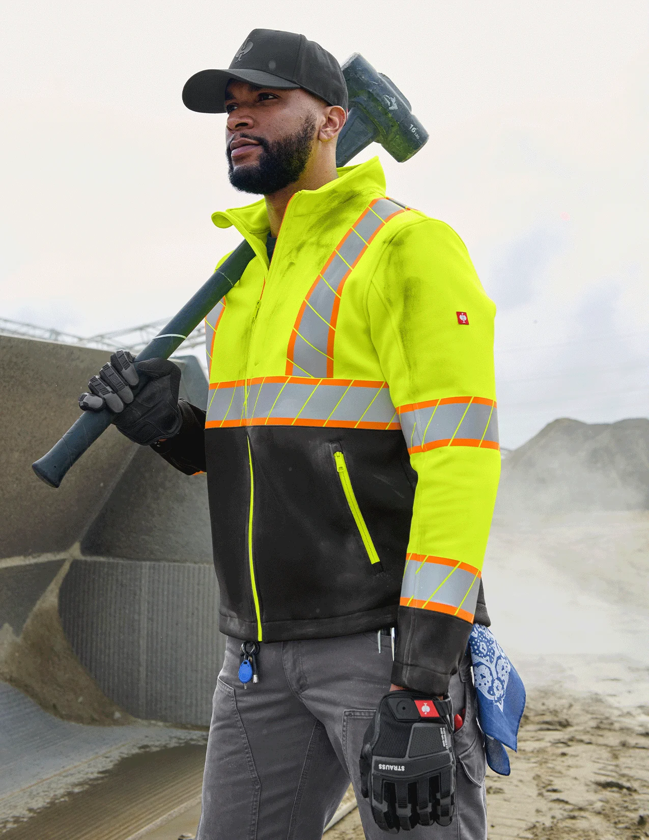 High Visibility Softshell Jacket Class 2 - Image 3