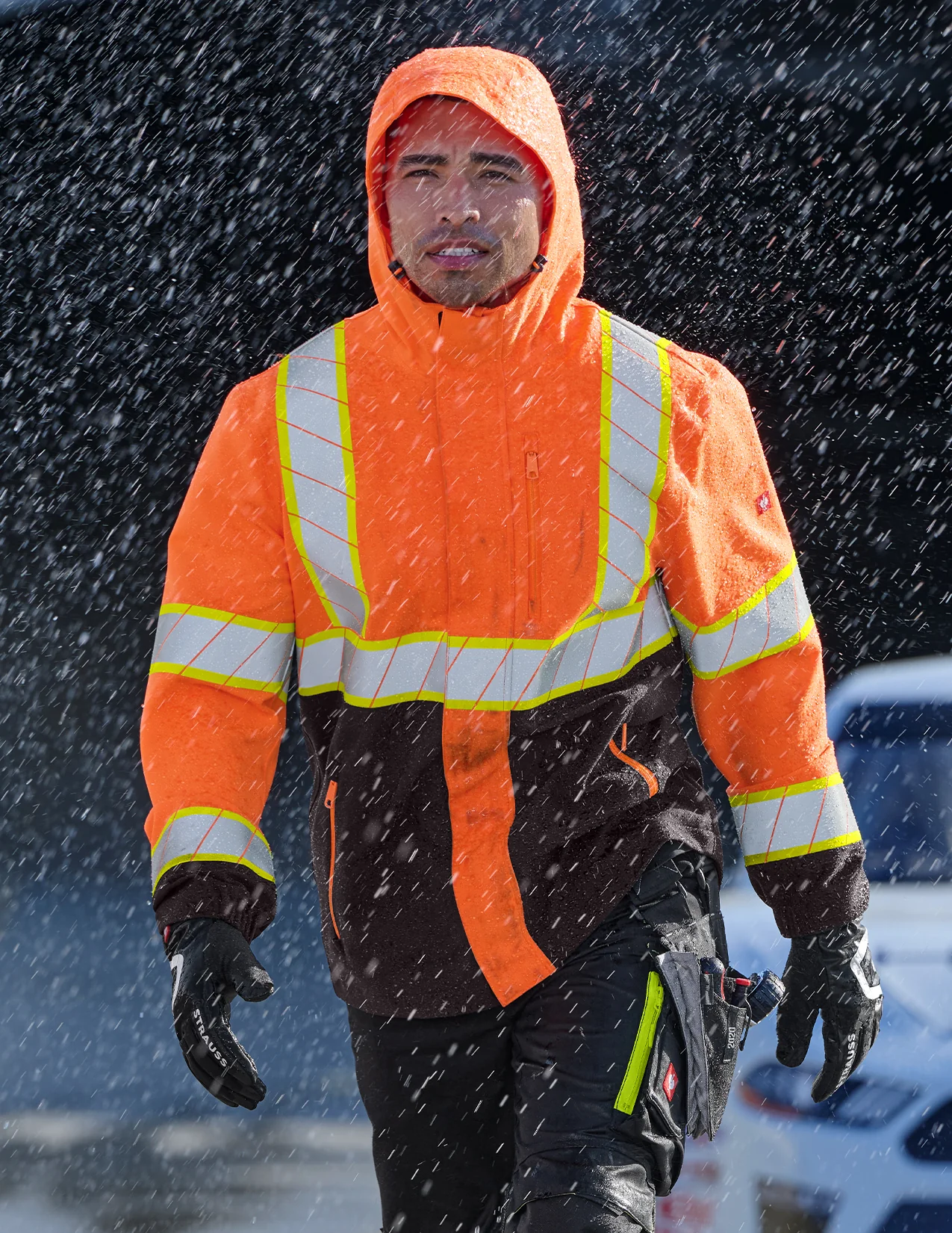 High Visibility Waterproof Jacket Class 2 - Image 7