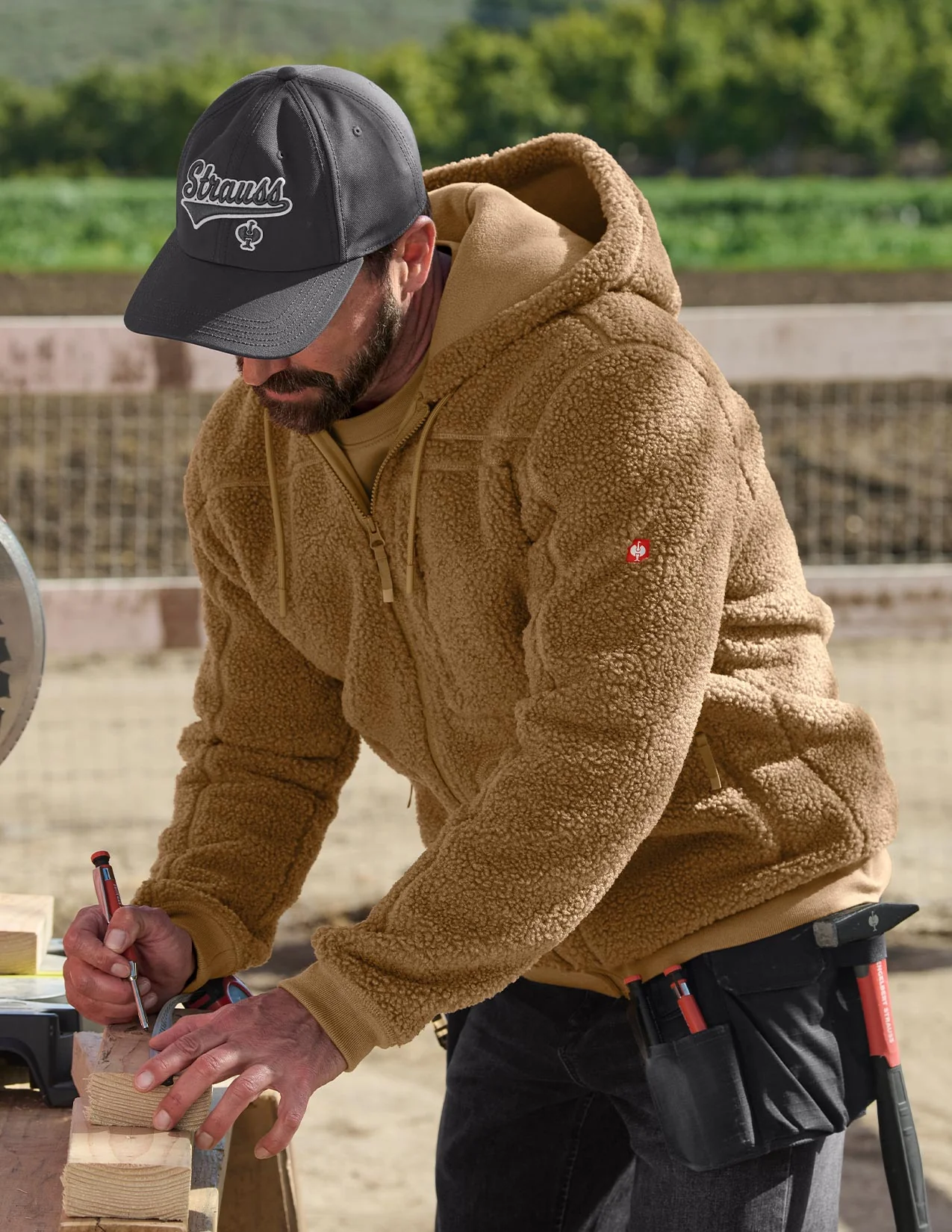Hooded Sherpa Fleece Jacket e.s.e:pic - Image 3