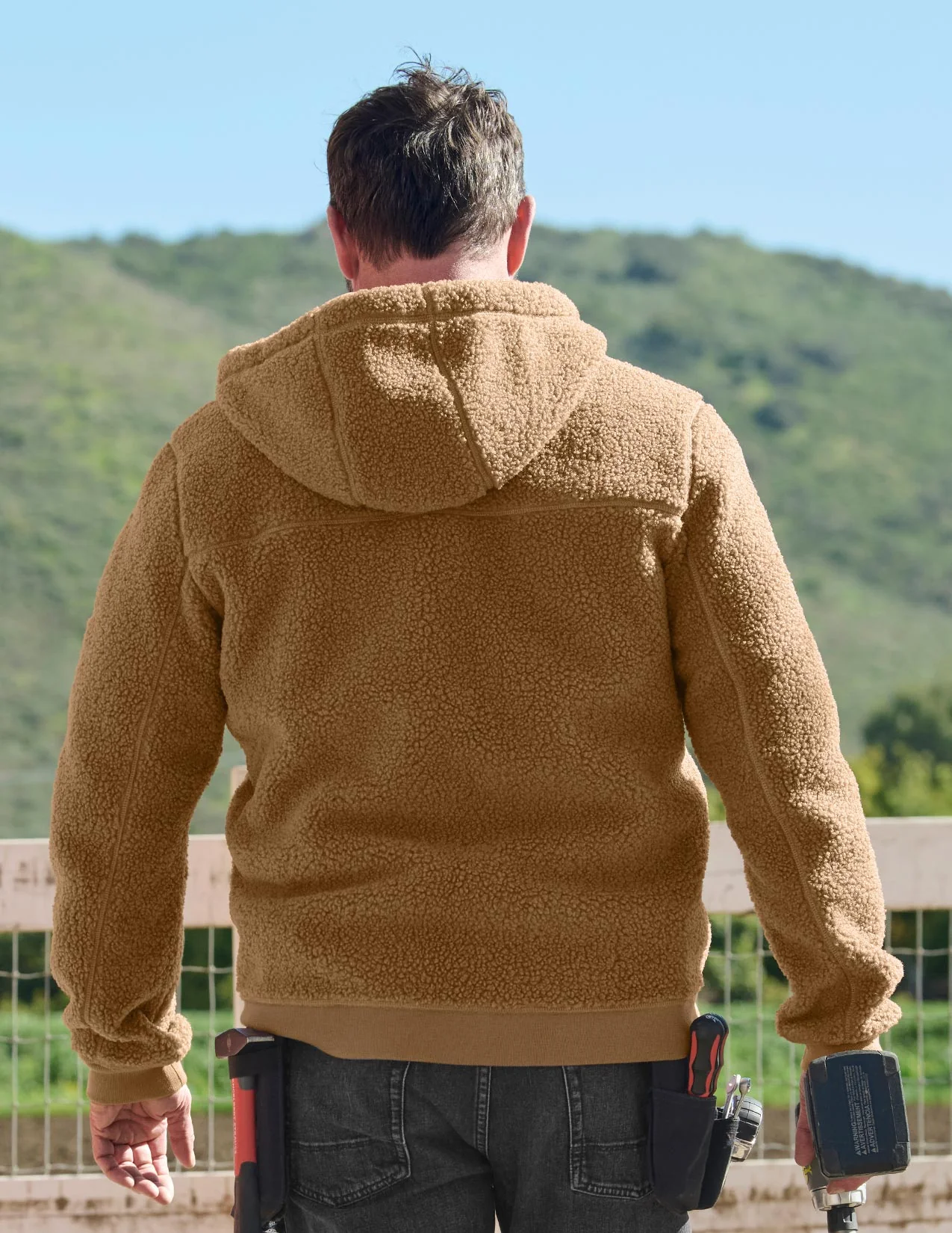 Hooded Sherpa Fleece Jacket e.s.e:pic - Image 4