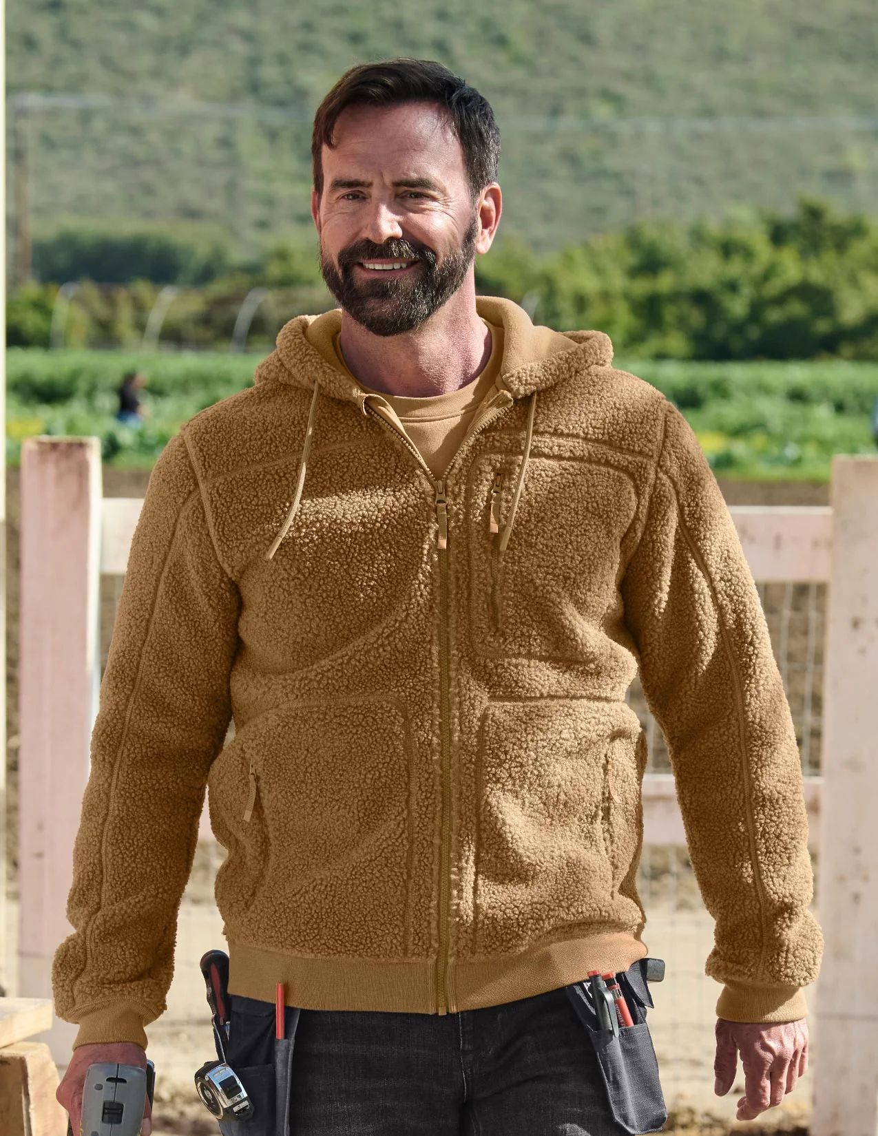 Hooded Sherpa Fleece Jacket e.s.e:pic - Image 5