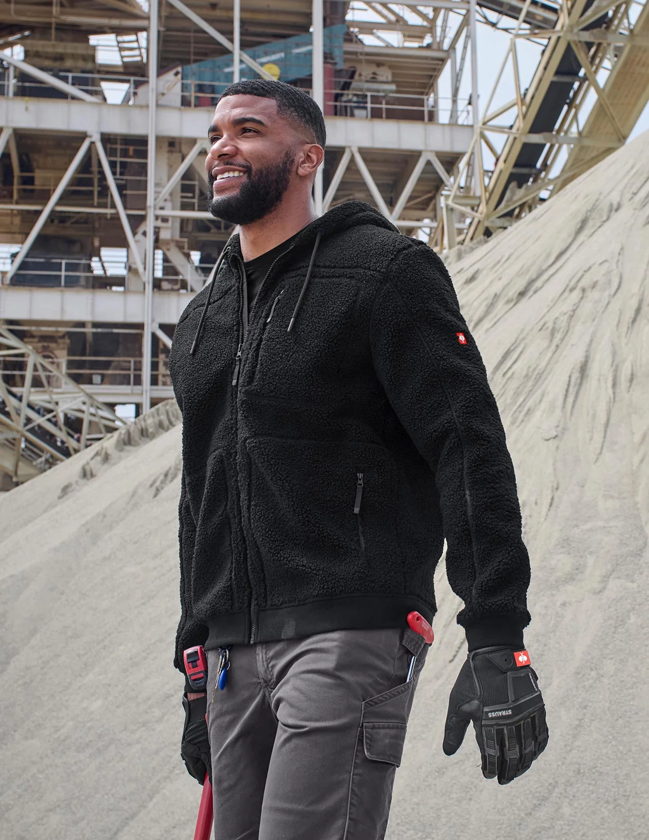 Hooded Sherpa Fleece Jacket e.s.e:pic - Image 5