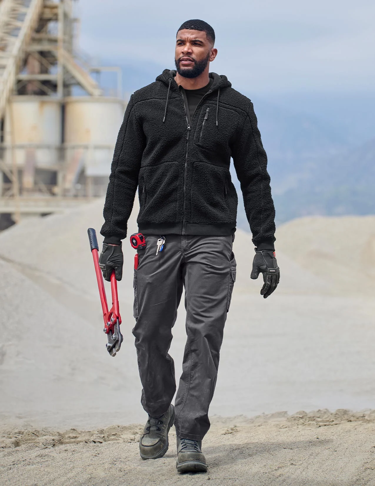 Hooded Sherpa Fleece Jacket e.s.e:pic - Image 6