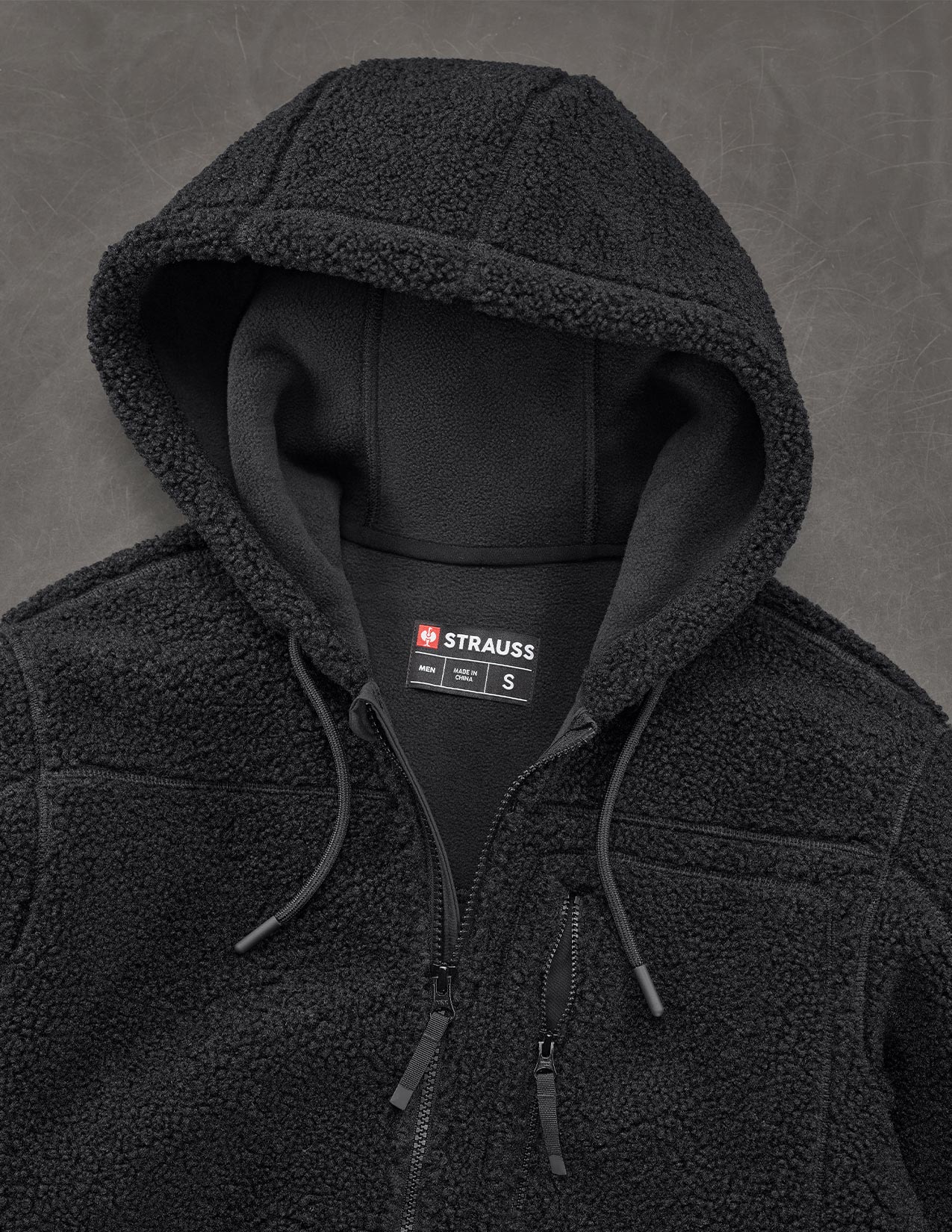Hooded Sherpa Fleece Jacket e.s.e:pic - Image 7
