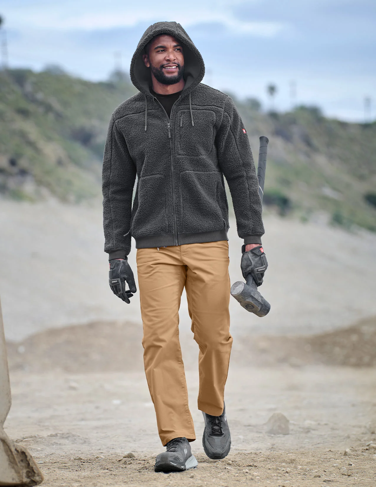 Hooded Sherpa Fleece Jacket e.s.e:pic - Image 5