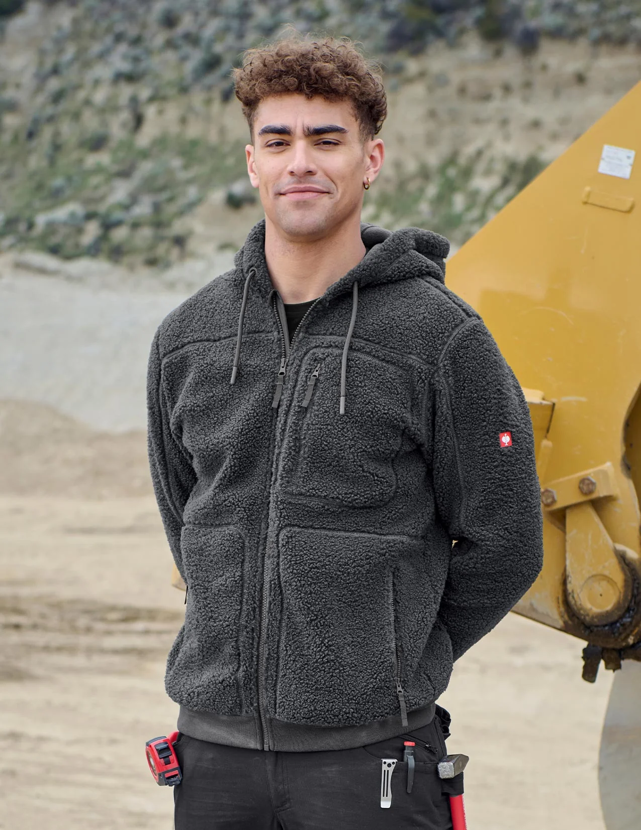 Hooded Sherpa Fleece Jacket e.s.e:pic - Image 6