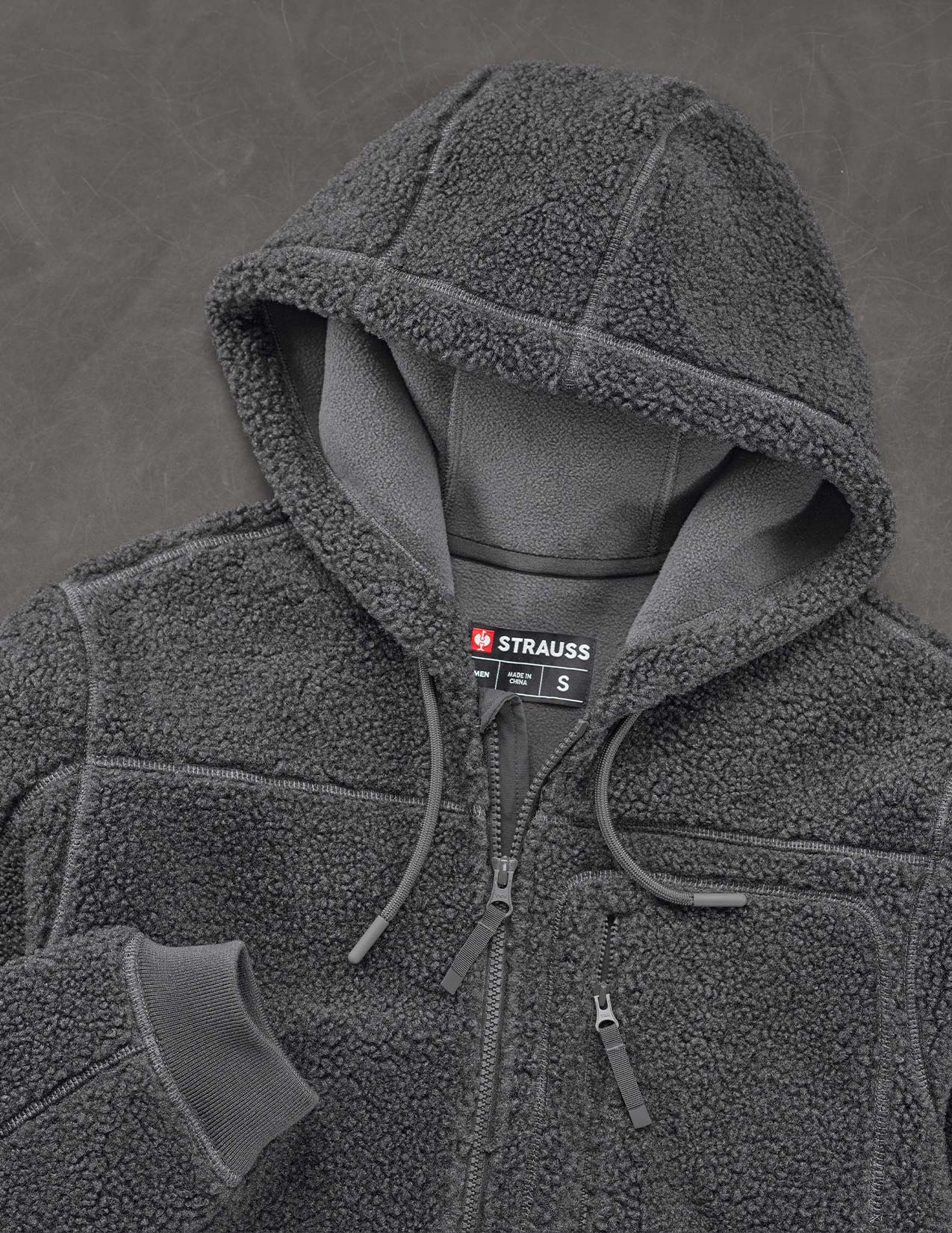 Hooded Sherpa Fleece Jacket e.s.e:pic - Image 9