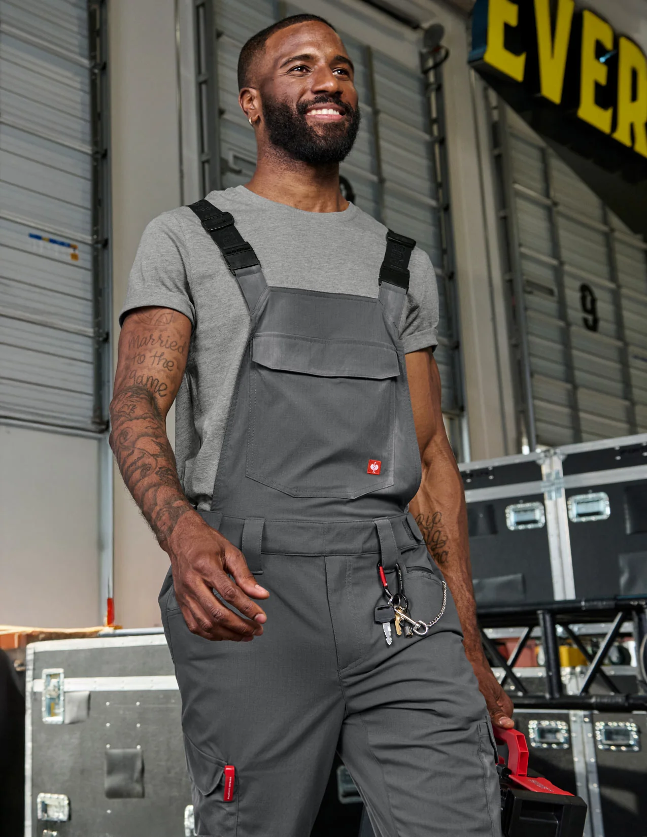 Stretch Ripstop Cargo Work Bib Overall e.s.t:aktik - Image 4