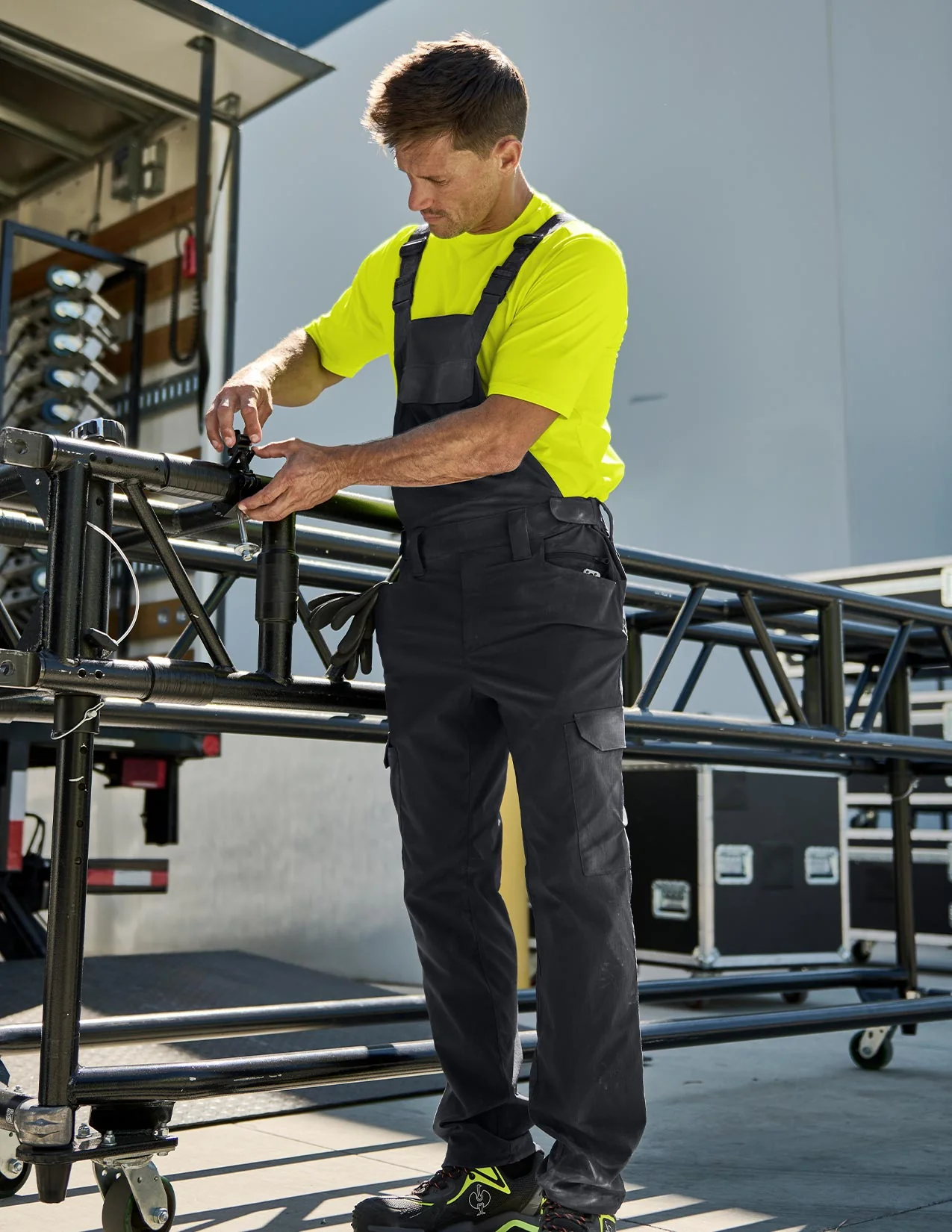 Stretch Ripstop Cargo Work Bib Overall e.s.t:aktik - Image 5