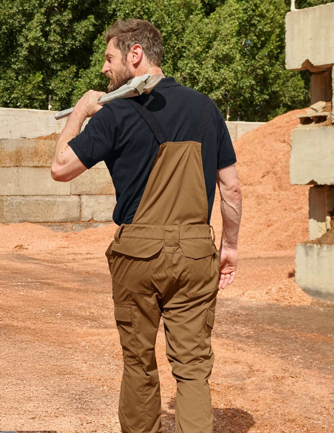 Stretch Ripstop Cargo Work Bib Overall e.s.t:aktik - Image 3