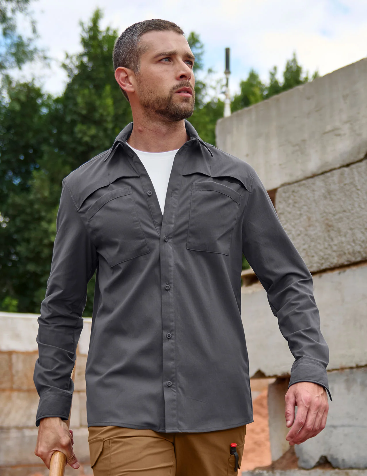 Stretch Ripstop Long Sleeve Work Shirt e.s.t:aktik - Image 3