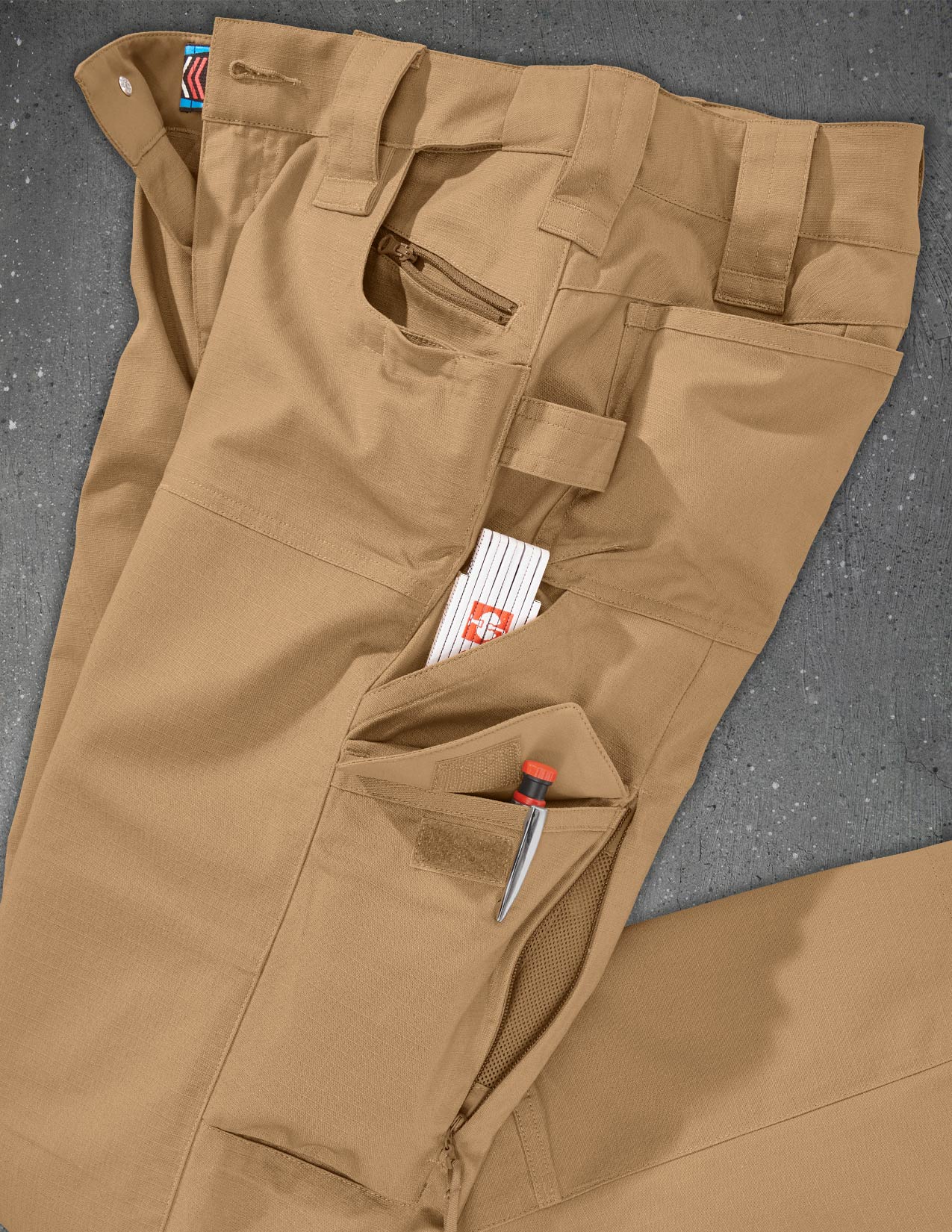 Women's Double Front Ripstop Cargo Work Pants e.s.e:pic - Image 9