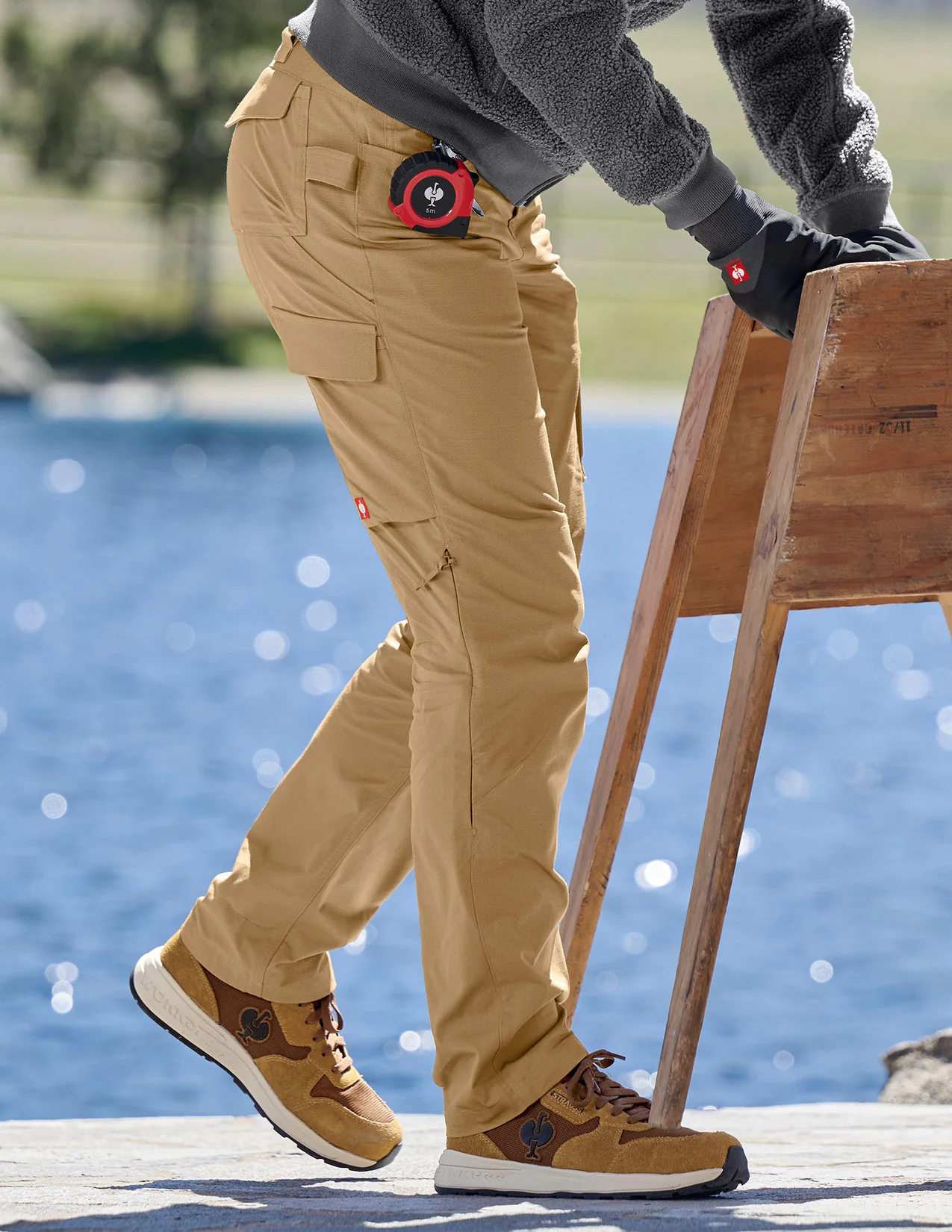 Women's Ripstop Cargo Work Pants e.s.e:pic - Image 4