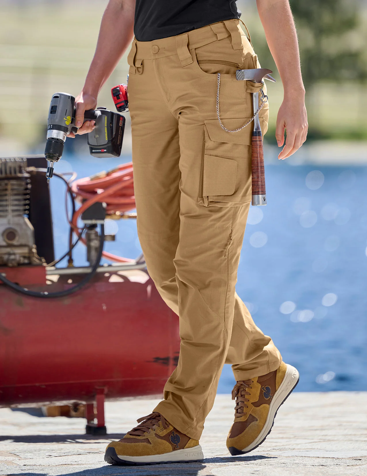 Women's Ripstop Cargo Work Pants e.s.e:pic - Image 5