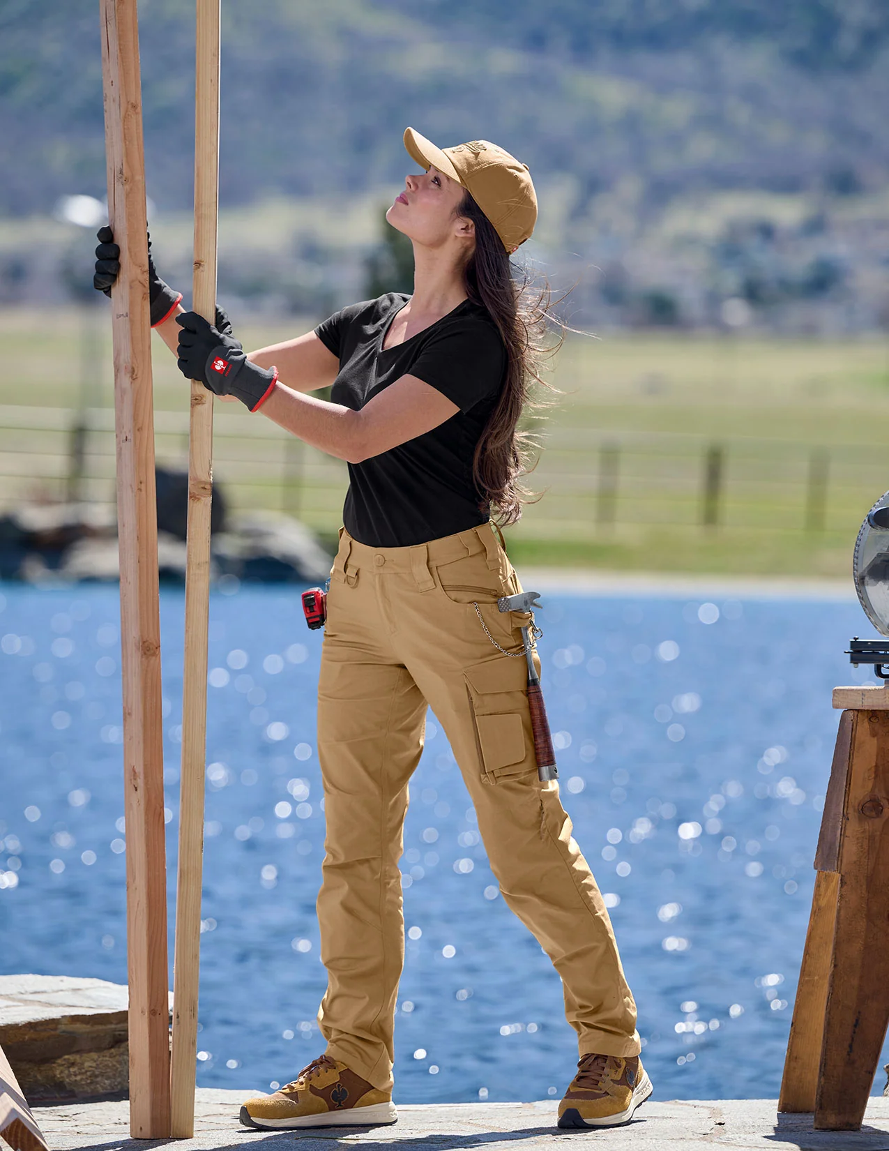 Women's Ripstop Cargo Work Pants e.s.e:pic - Image 6